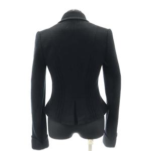 RALPH LAUREN ダブルショートコート ピーコート チェスター アウター ウール 総裏地 ロゴボタン 0 黒 ブラック