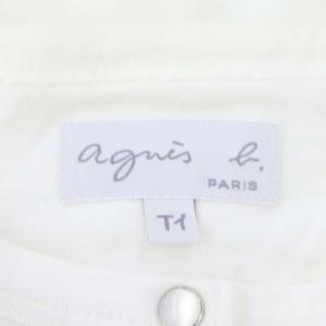 agnes b. コットン スナップボタンカーディガン 長袖 T1 白 ホワイト