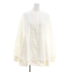 タイプライターオーバーフレアブルゾンジャケット ジップアップ 36 白 ホワイト