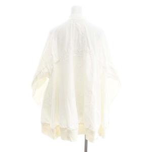 ENFOLD タイプライターオーバーフレアブルゾンジャケット ジップアップ 36 白 ホワイト