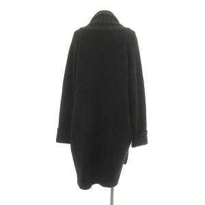 JOHN SMEDLEY IMPERIAL KASHMIR ニットカーディガン ロング 長袖 ショールカラー 羽織 前開きトッパー ウール S 黒 ブラック