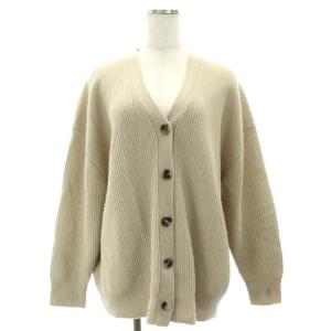 21AW Basic Cashmere Vネックカーディガン ニット 長袖 チュニック丈 オーバーサイズ ベージュ