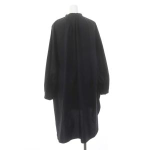 美品 エンフォルド enfold スキッパー ロングシャツ チュニック丈 紺