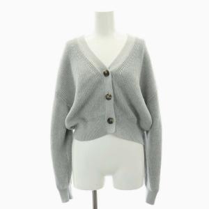 23SS Co/Si Cropped カーディガン ニット クロップド 長袖 グレー
