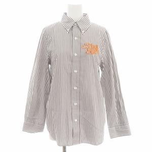 23SS B.D. SH B.STRIPE ロゴ刺繍 シャツ ストライプ 00 ホワイト