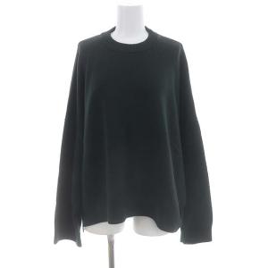 Hello,Bonjour! クルーネックボリュームスリーブニット セーター 長袖 緑 グリーン