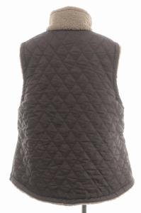 Plage 22AW reversible boa ベスト リバーシブル ジップアップ ボア キルティング 中綿 38 ダークブラウン