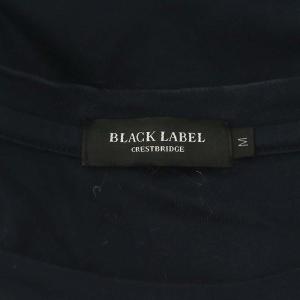 BLACK LABEL CRESTBRIDGE チェックカットソー プルオーバー M 紺 ネイビー