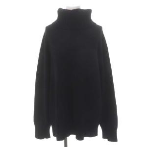 21AW ミドルゲージタートル ニット セーター 長袖 ウール 黒 ブラック