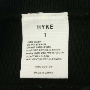 HYKE サーマル カットソー 長袖 プルオーバー 1 黒 ブラック