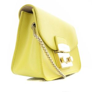 FURLA メトロポリス チェーンショルダーバッグ レザー 黄色 イエロー