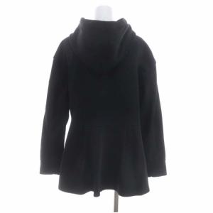 BORDERS at BALCONY 21AW SWEAT PEPLUM HOODIE パーカー 長袖 36 ブラック