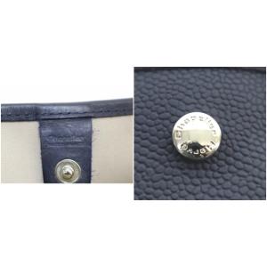 Hervé Chapelier 605GP リュクスライン コーテッドキャンバス スクエア トート L A4 ネイビー×ネイビー