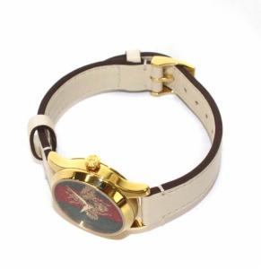 GUCCI 584154 G-タイムレス ウォッチ 38MM BEE クォーツ ゴールド金具 ホワイト