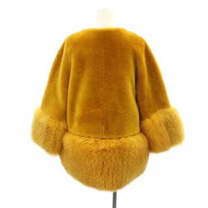Diagram GRACE CONTINENTAL 20周年限定カラー ムートンコート ノーカラー ファー ラム フォックス 36 イエロー