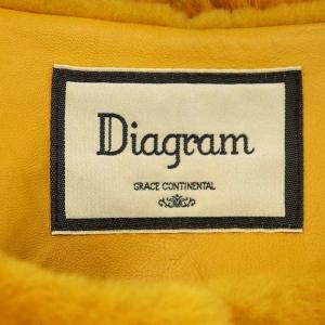 Diagram GRACE CONTINENTAL 20周年限定カラー ムートンコート ノーカラー ファー ラム フォックス 36 イエロー