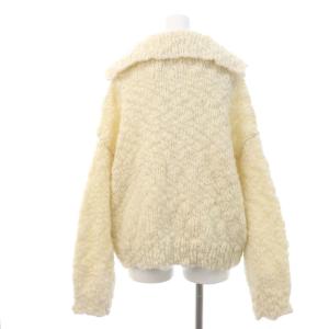 GRACE CONTINENTAL 22AW ビッグスラブニットトップ セーター 長袖 ウール 36 アイボリー