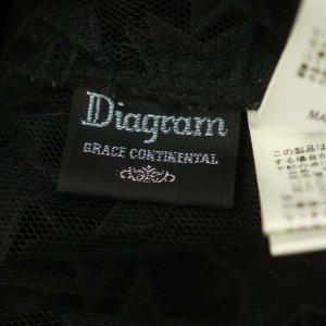 Diagram GRACE CONTINENTAL スターレーストップ カットソー 七分袖 38 黒 ブラック