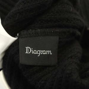 Diagram GRACE CONTINENTAL プラネット刺繍ニット セーター 長袖 ハイネック 36 黒 ブラック
