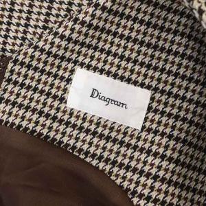 Diagram GRACE CONTINENTAL 22AW フリルジャンパースカート ワンピース ロング ノースリーブ 千鳥格子 36 ブラウン マルチカラー