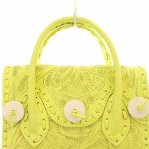 CARVING TRIBES マエストラS ショルダーバッグ ハンドバッグ 2way レザー 黄色 イエロー