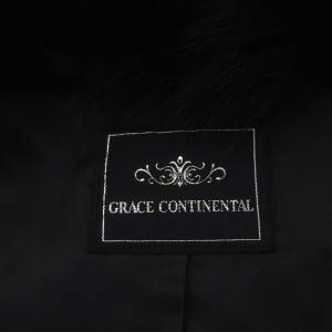 GRACE CONTINENTAL ジレ ベスト フォックスファー ラムファー 36 S 黒 ブラック
