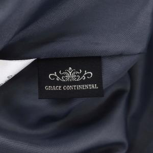 GRACE CONTINENTAL チェックレイヤードフレアスカート ロング ベルト付き 36 黒 白 ブラック ホワイト
