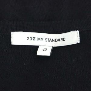 23区 22AW サステナブルウール カーディガン ニット 長袖 40 濃紺 ダークネイビー