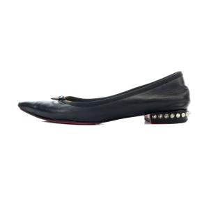 Christian Louboutin パンプス フラットシューズ リボン 35.5 22.5cm 黒 ブラック