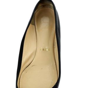 Christian Louboutin パンプス フラットシューズ リボン 35.5 22.5cm 黒 ブラック