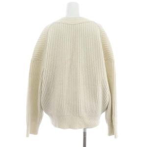 Deuxieme Classe 22AW  latest カーディガン Vネック ウール オーバーサイズ 長袖 オフホワイト