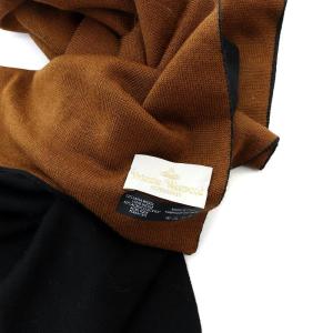 Vivienne Westwood マフラーリバーシブル オーブ ブラック ブラウン