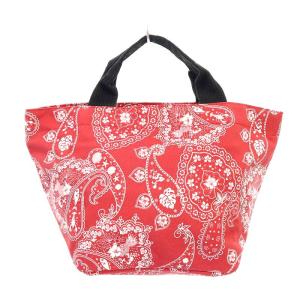 Hervé Chapelier トートバッグ 舟型M ペイズリー柄 ナイロン レッド