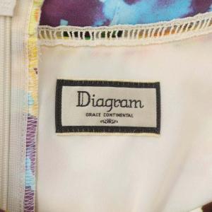 Diagram GRACE CONTINENTAL グラデフラワーワンピース 長袖 膝丈 花柄 38 マルチカラー