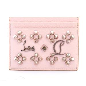 Christian Louboutin パスケース スタッズ レザー ピンク