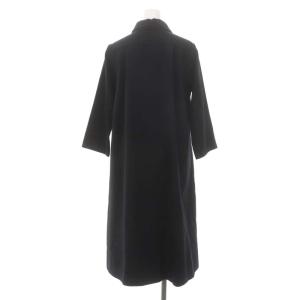 MARGARET HOWELL WOOL POLYESTER PLAIN WEAVE ワンピース ロング 七分袖 1 黒 ブラック