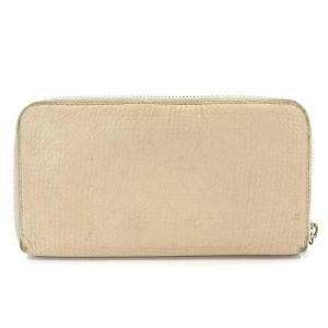 BVLGARI レオーニ 長財布 ラウンドファスナー レザー ベージュ