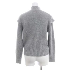 ANAYI 23AW ウールカシミヤフリルプルオーバー ニット セーター 長袖 ハイネック フリル 36 S グレー