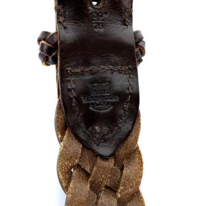 White house Cox メッシュベルト レザー 茶 ブラウン