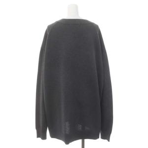 Plage 23AW sweat ニットカーディガン Vネック オーバーサイズ 長袖 38 ダークグレー