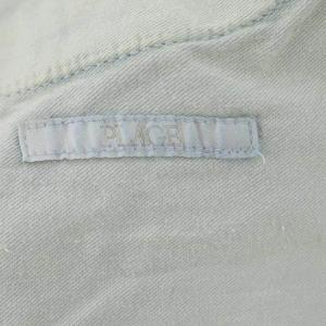 Plage 23AW テーパードデニム パンツ ジーンズ ボタンフライ ダメージ加工 38 紺 ネイビー