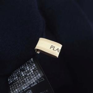 Plage 23AW ミラノリブパンツ ワイド ストレート ニット ウール混 イージー 38 紺 ネイビー