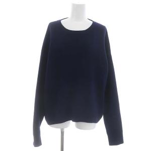 C/N KNIT PULLOVER ニット セーター 長袖 プルオーバー ウール 紺 ネイビー