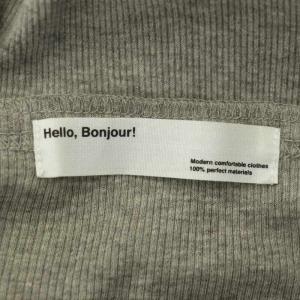 L'Appartement Hello, Bonjour! Rib L/S T-sh Tシャツ カットソー 長袖 ウール混 グレー