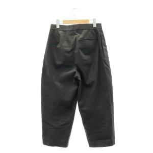 Drawer コットンギャバジンタックパンツ テーパードパンツ 36 チャコール