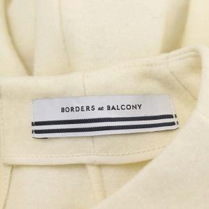 BORDERS at BALCONY 22AW GRACE SHOULDER WOOL TOP トップス カットソー 長袖 ウール 38 アイボリー 黒 ブラック