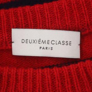 Deuxieme Classe タスマニアラムボーダーニット セーター 長袖 赤 紺 レッド ネイビー