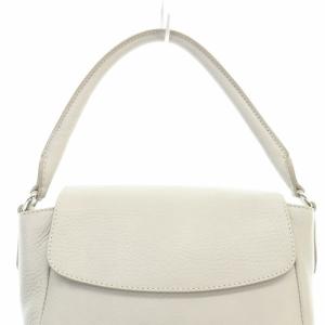 HIROFU レザーバッグ ハンドバッグ ショルダーバッグ 2way レザー ライトグレー