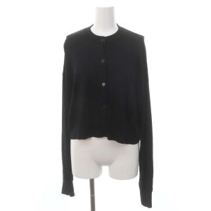 23SS CROPPED CARDIGAN シルクカーディガン ニット 長袖 クロップド 38 黒 ブラック