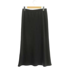EVERYDAY I LIKE Vintage Satin スカート ロング セミフレア 黒 ブラック